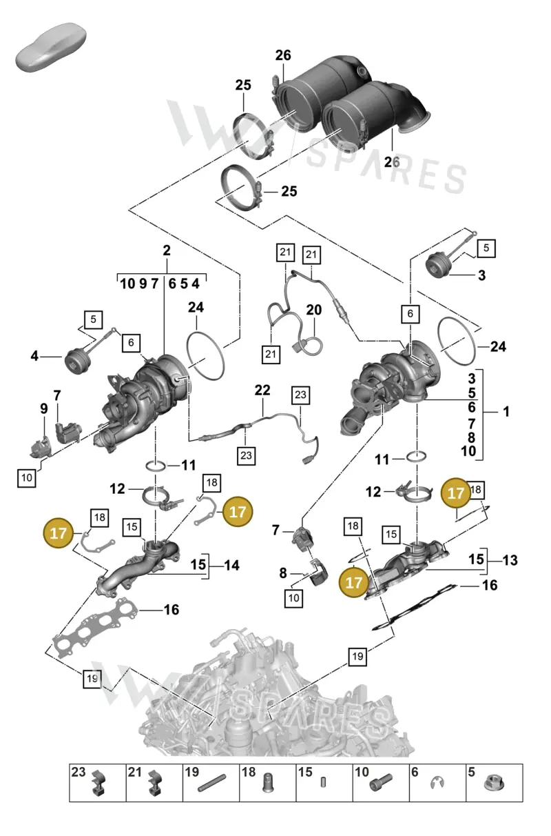 9A725327600 — Porsche Panamera (2020-2023) diagram p58202000, position 17