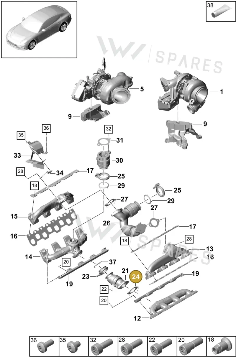 9A725353900 — Porsche Panamera (2016-2020) diagram p49202010, position 24