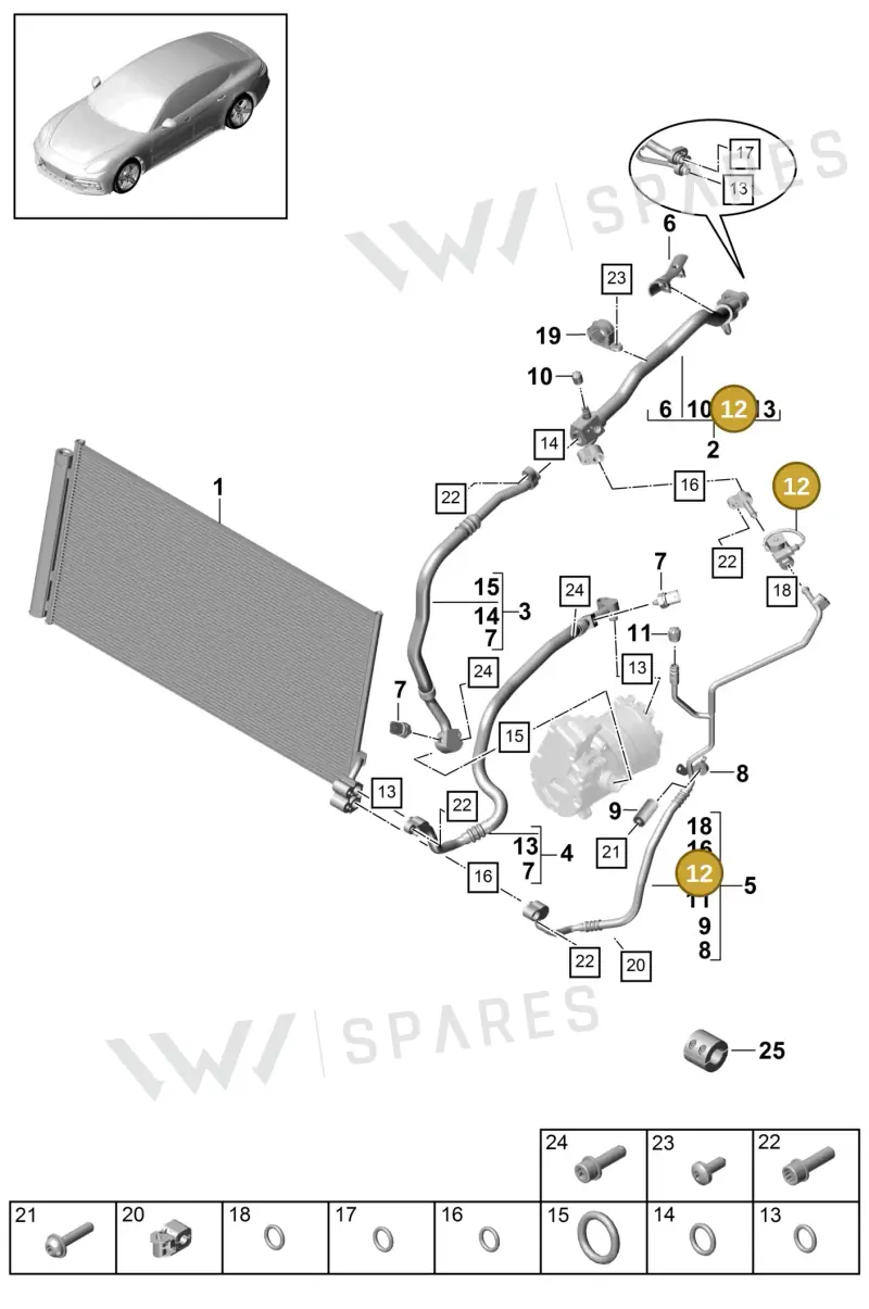 9A726069600 — Porsche Panamera (2016-2020) diagram p49815060, position 12
