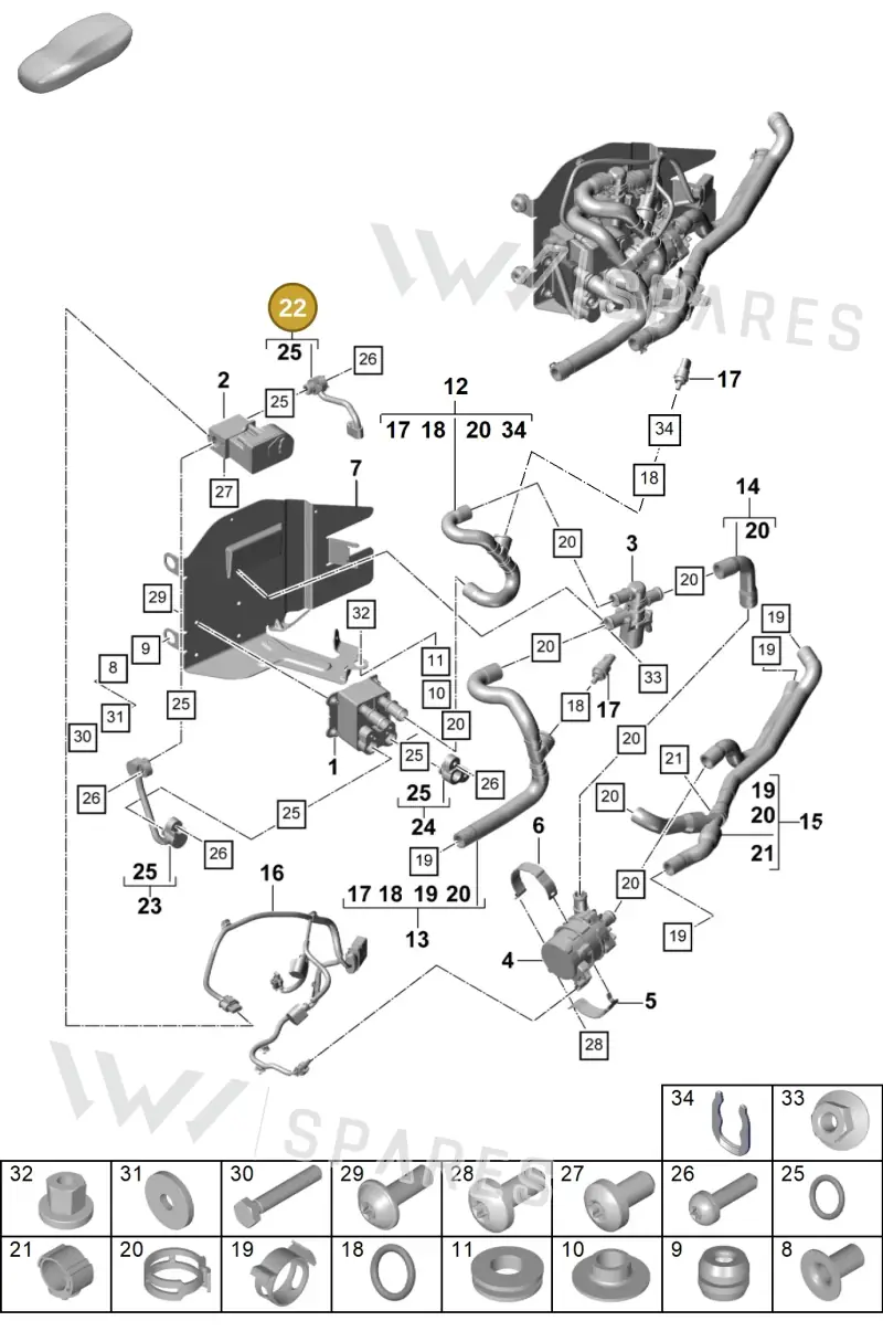 9A726071400 — Porsche Panamera (2023-2025) diagram p58815300, position 22