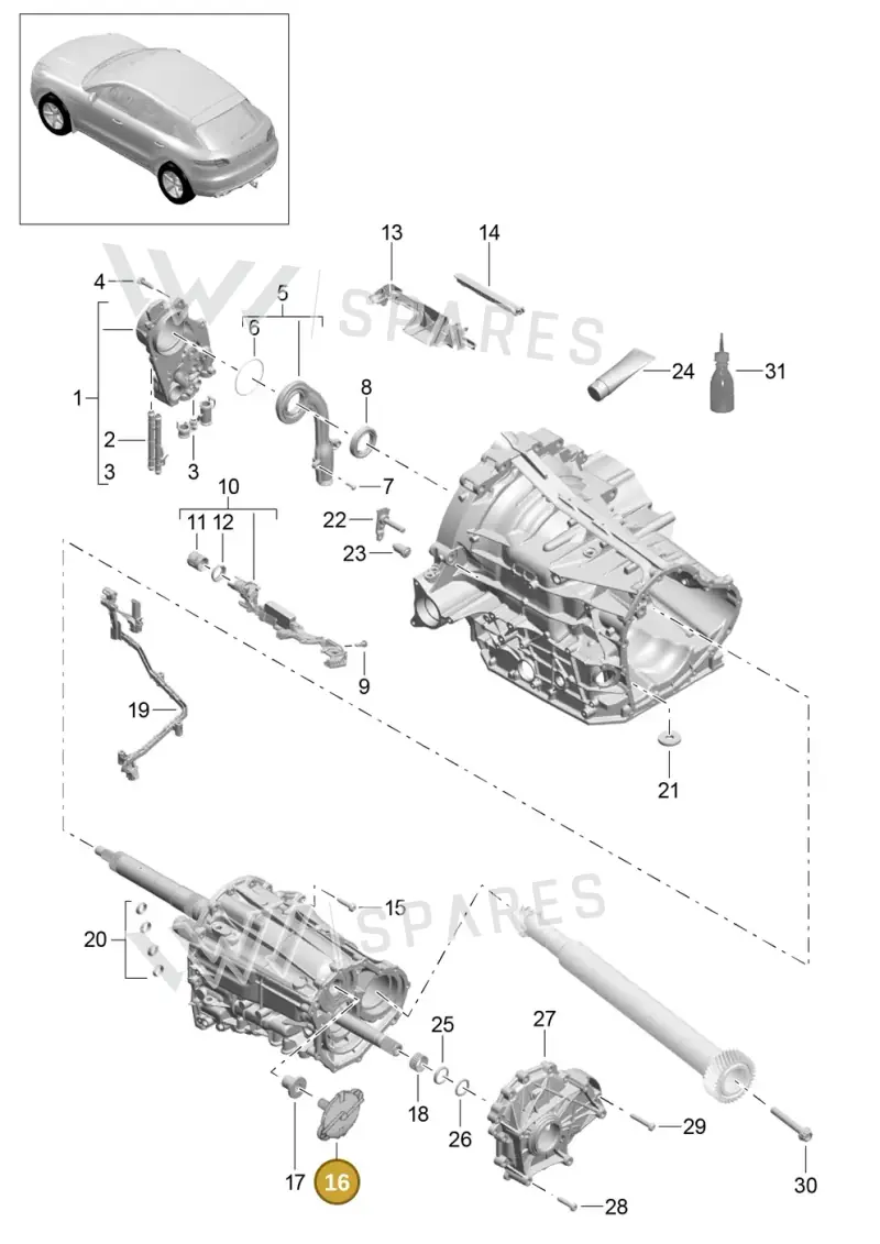 9A730113400 — Porsche Macan (2013-2018) diagram p44340001, position 16