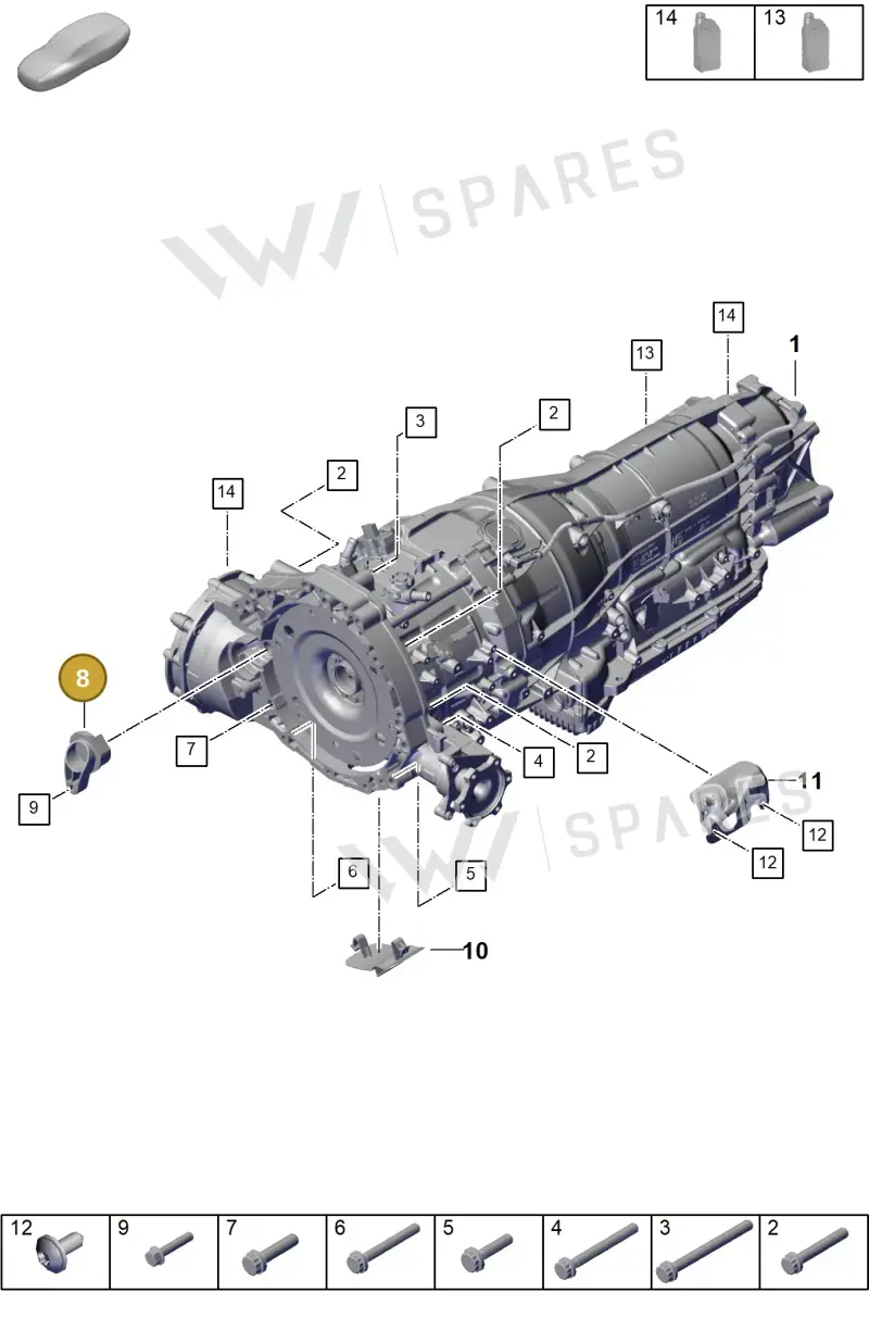 9A7301197A — Porsche Cayenne Coupe (2023-2023) diagram p60302010, position 8