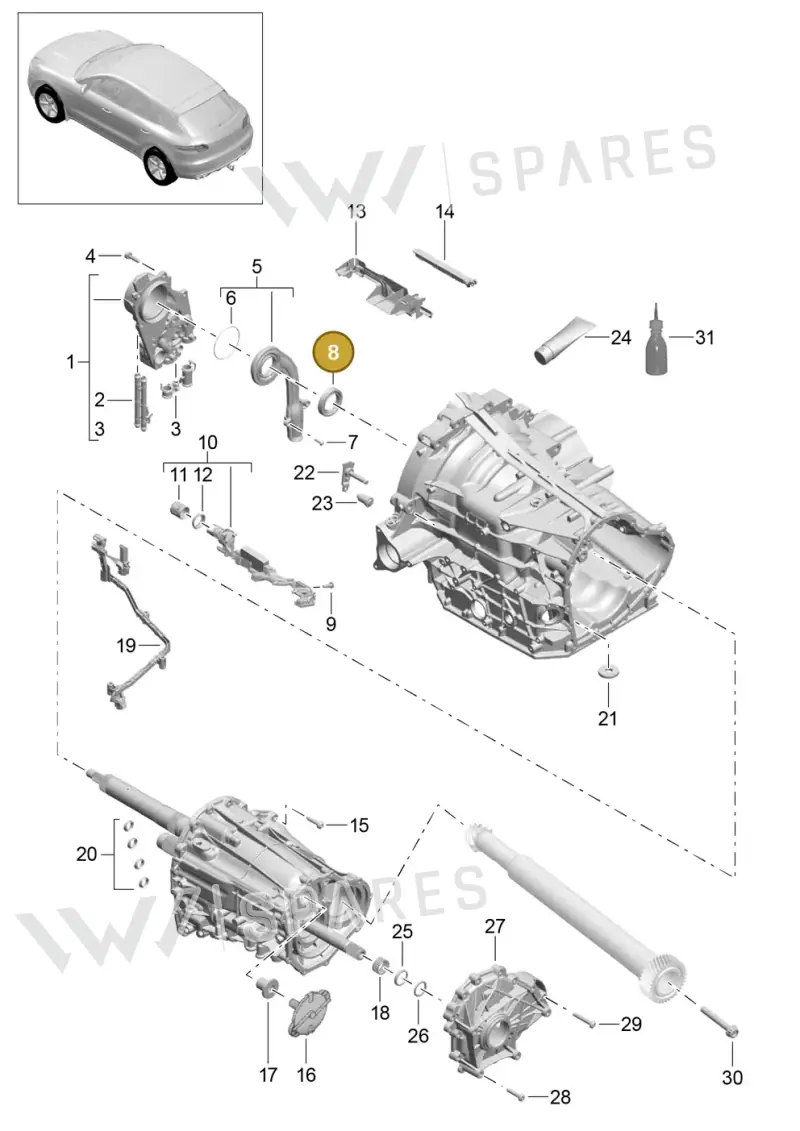 9A730122700 — Porsche Macan (2013-2018) diagram p44340001, position 8