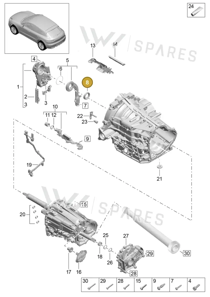 9A730122700 — Porsche Macan (2018-2022) diagram p52302110, position 8