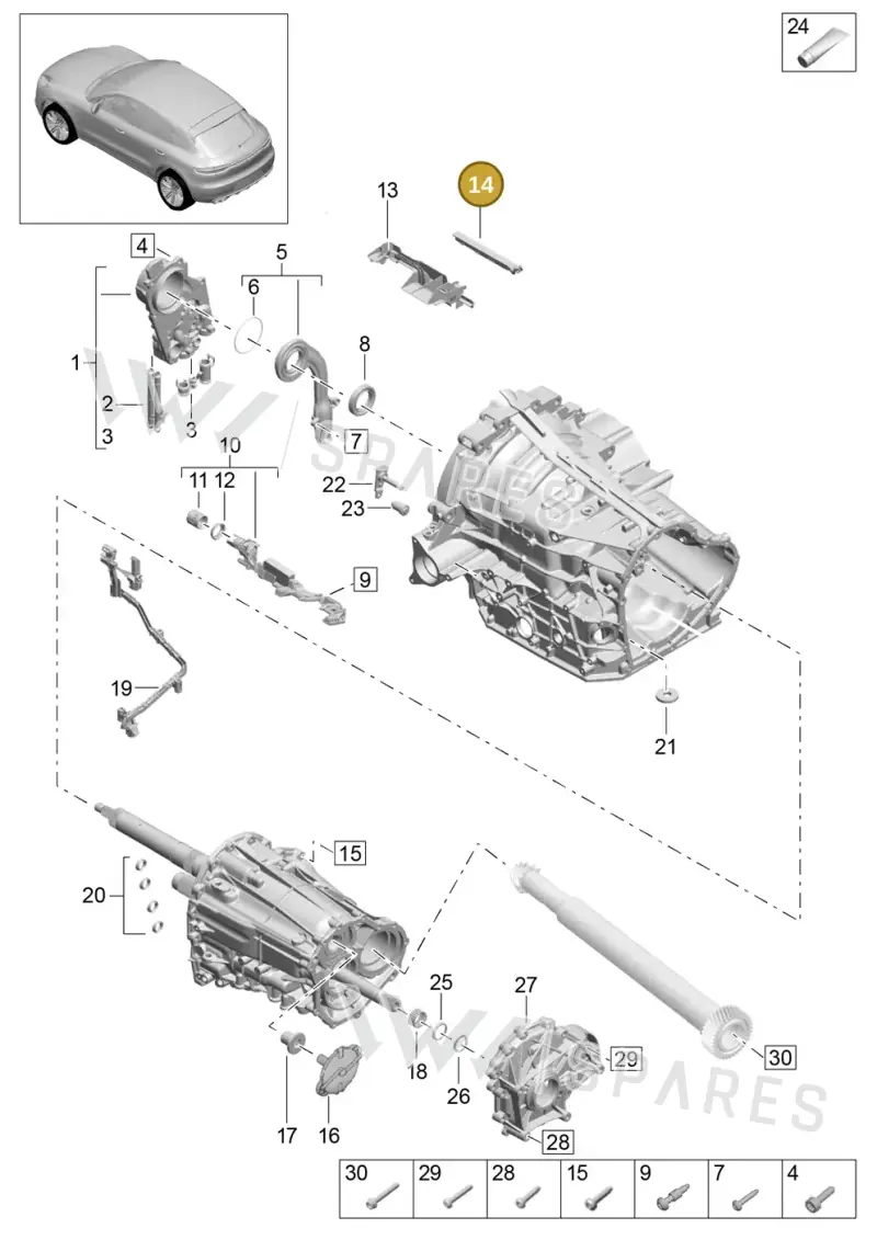 9A730127900 — Porsche Macan (2018-2022) diagram p52302110, position 14
