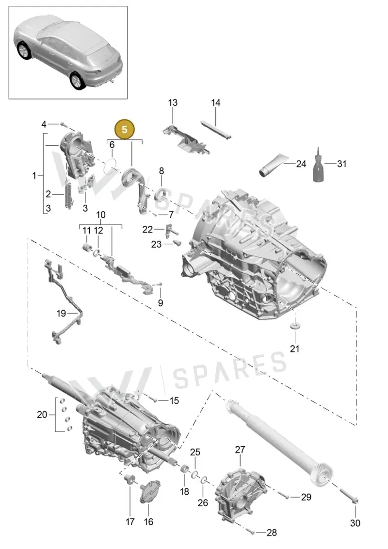 9A730151500 — Porsche Macan (2013-2018) diagram p44340001, position 5