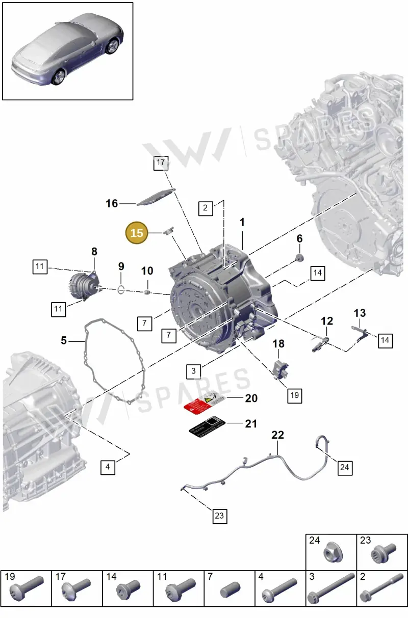 9A7311093 — Porsche Panamera (2016-2020) diagram p49901010, position 15