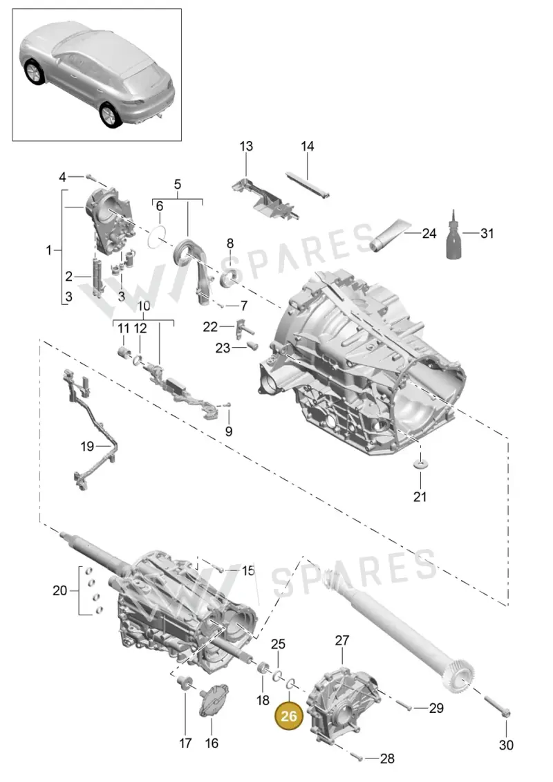 9A731118900 — Porsche Macan GTS (2013-2018) diagram p44340001, position 26