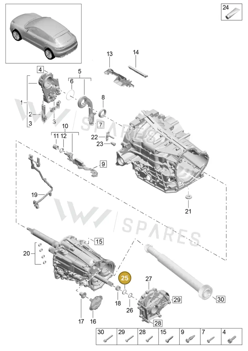 9A731119000 — Porsche Macan R4 TFSI (2018-) diagram p52302110, position 25