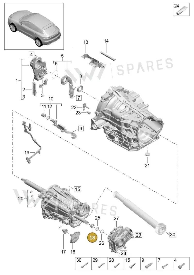 9A731152500 — Porsche Macan R4 TFSI (2018-) diagram p52302110, position 18
