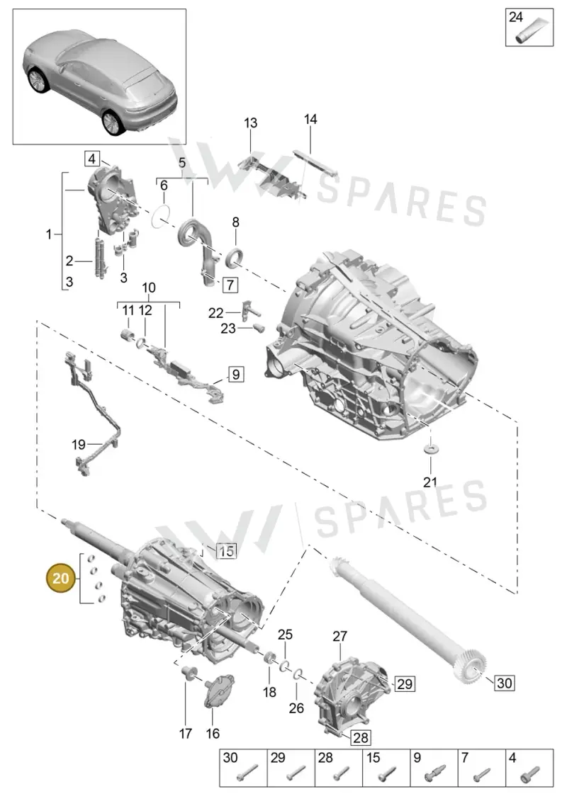 9A7311944 — Porsche Macan (2018-2022) diagram p52302110, position 20