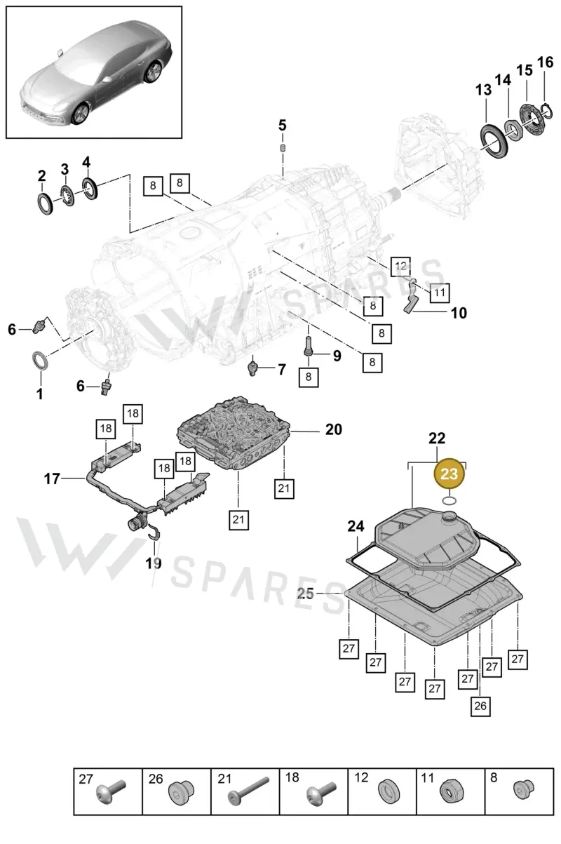 9A731710000 — Porsche Panamera (2016-2020) diagram p49320010, position 23