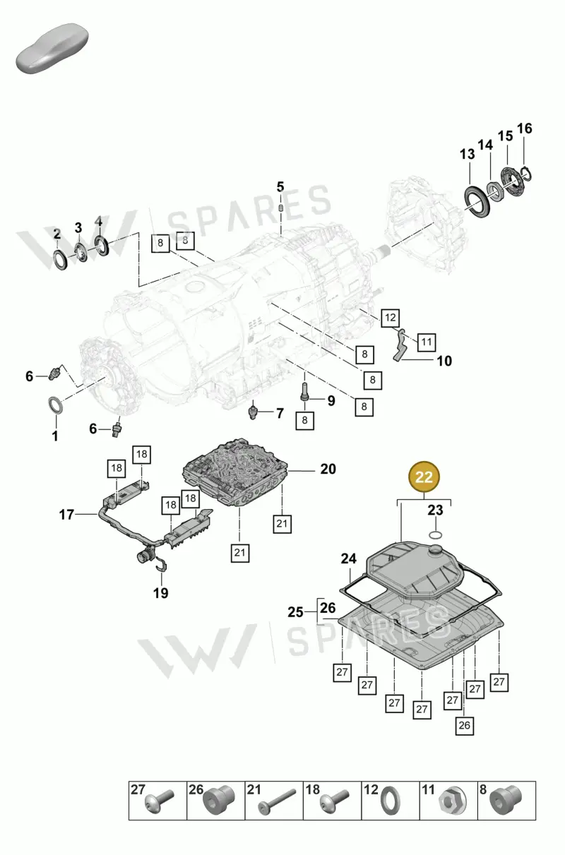 9A731718900 — Porsche Panamera (2020-2023) diagram p58320100, position 22