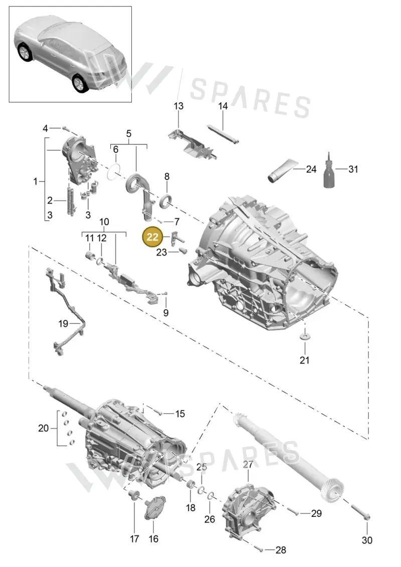 9A732119100 — Porsche Macan (2013-2018) diagram p44340001, position 22