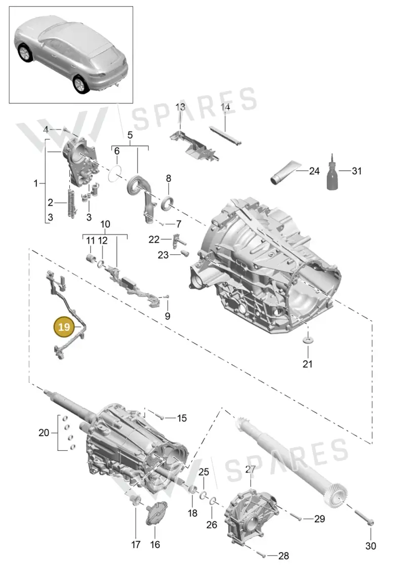 9A732139100 — Porsche Macan (2013-2018) diagram p44340001, position 19