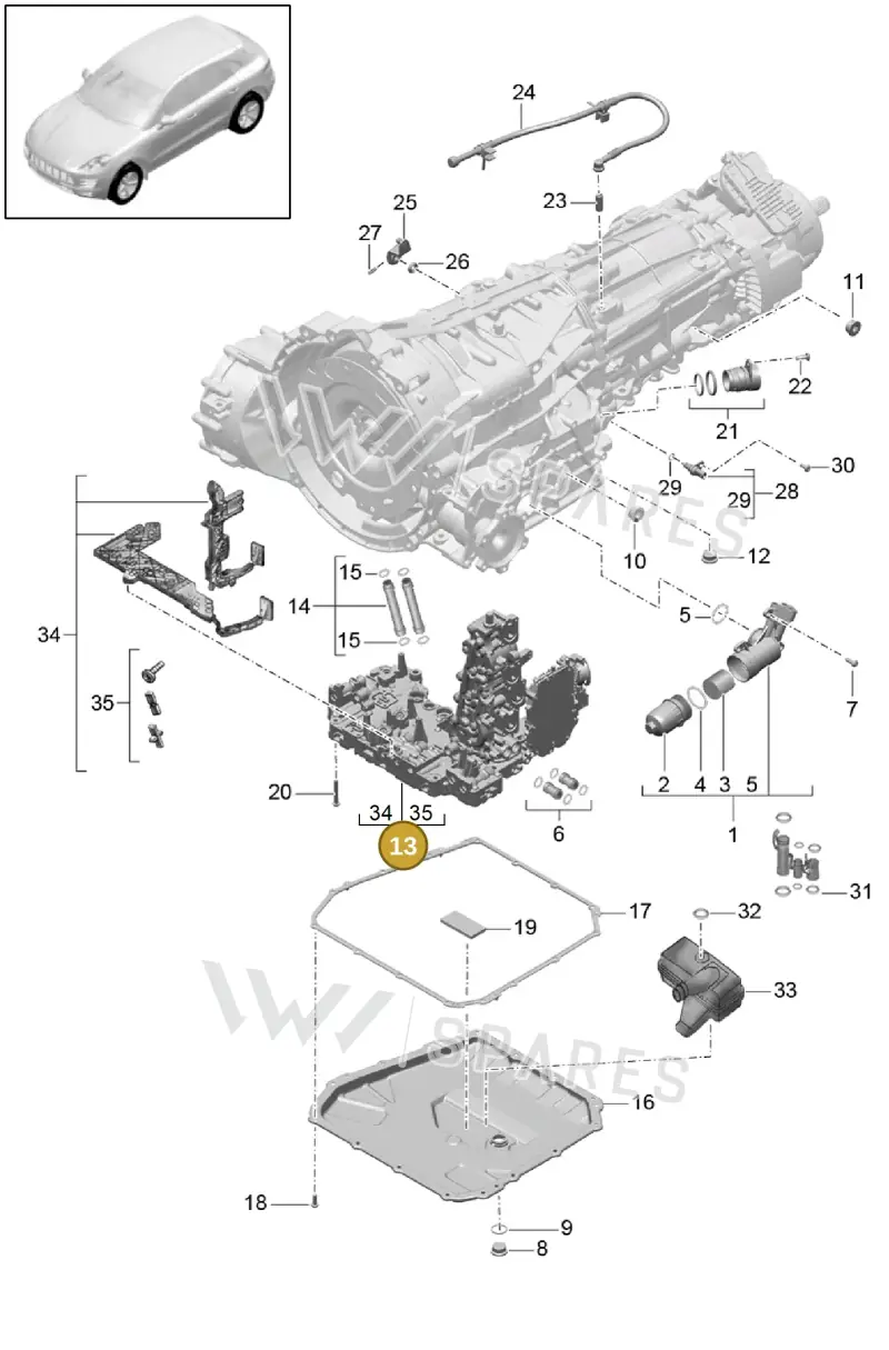 9A732502501 — Porsche Macan GTS (2013-2018) diagram p44320010, position 13