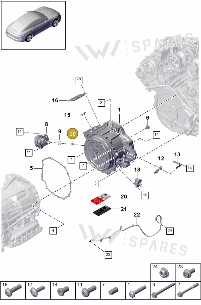 9A7341377 — Porsche Panamera (2016-2020) diagram p49901010, position 10