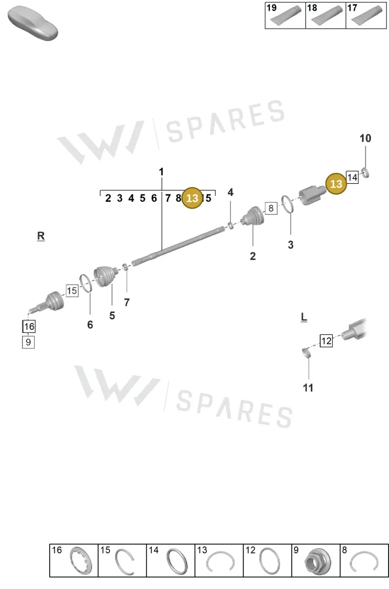 9A740763500 — Porsche Taycan Sport Turismo (2023-2025) diagram p56401100, position 13