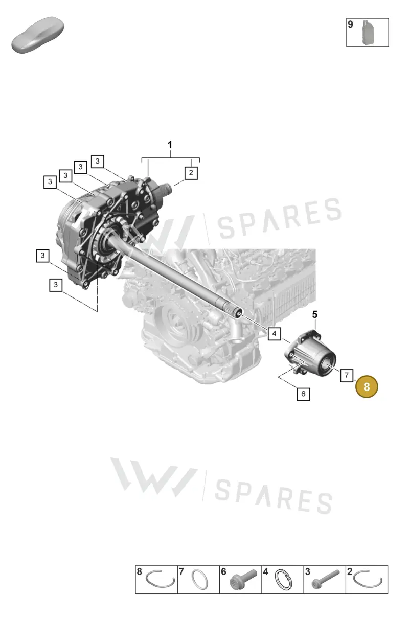 9A740763500 — Porsche Panamera (2023-2025) diagram p58305000, position 8