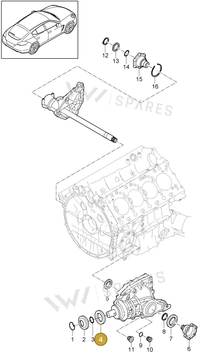 9A740918900 — Porsche Panamera (2009-2016) diagram p35305010, position 4