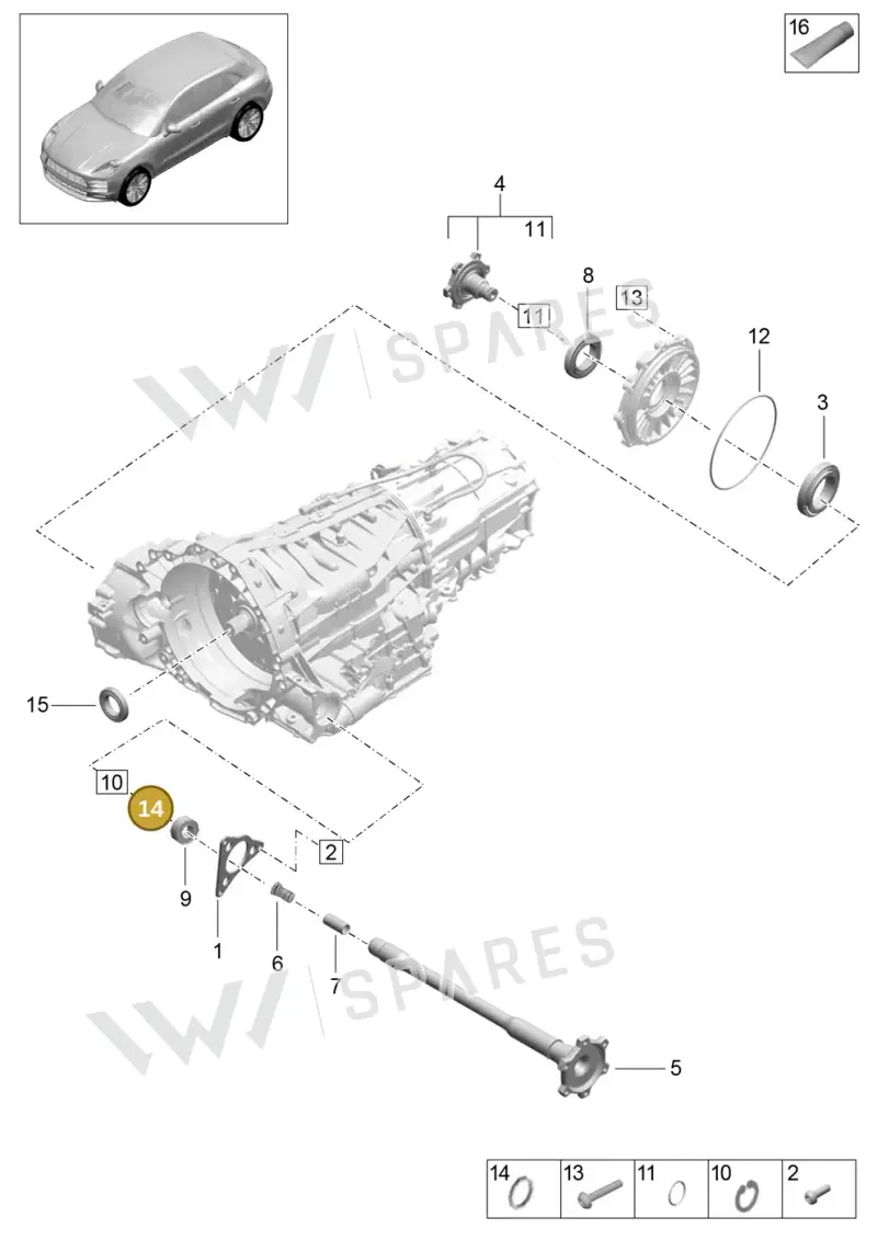 9A740922700 — Porsche Macan (2018-2022) diagram p52000060, position 14