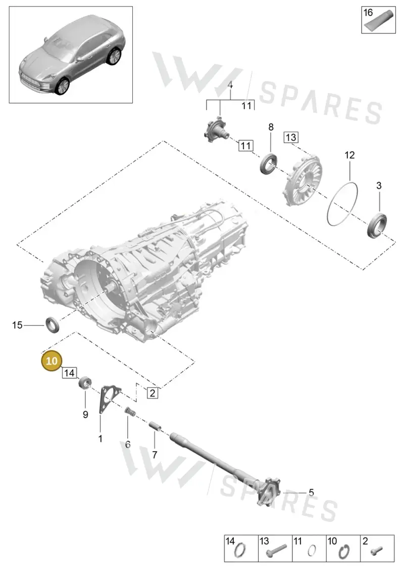 9A740929700 — Porsche Macan (2018-2022) diagram p52000060, position 10