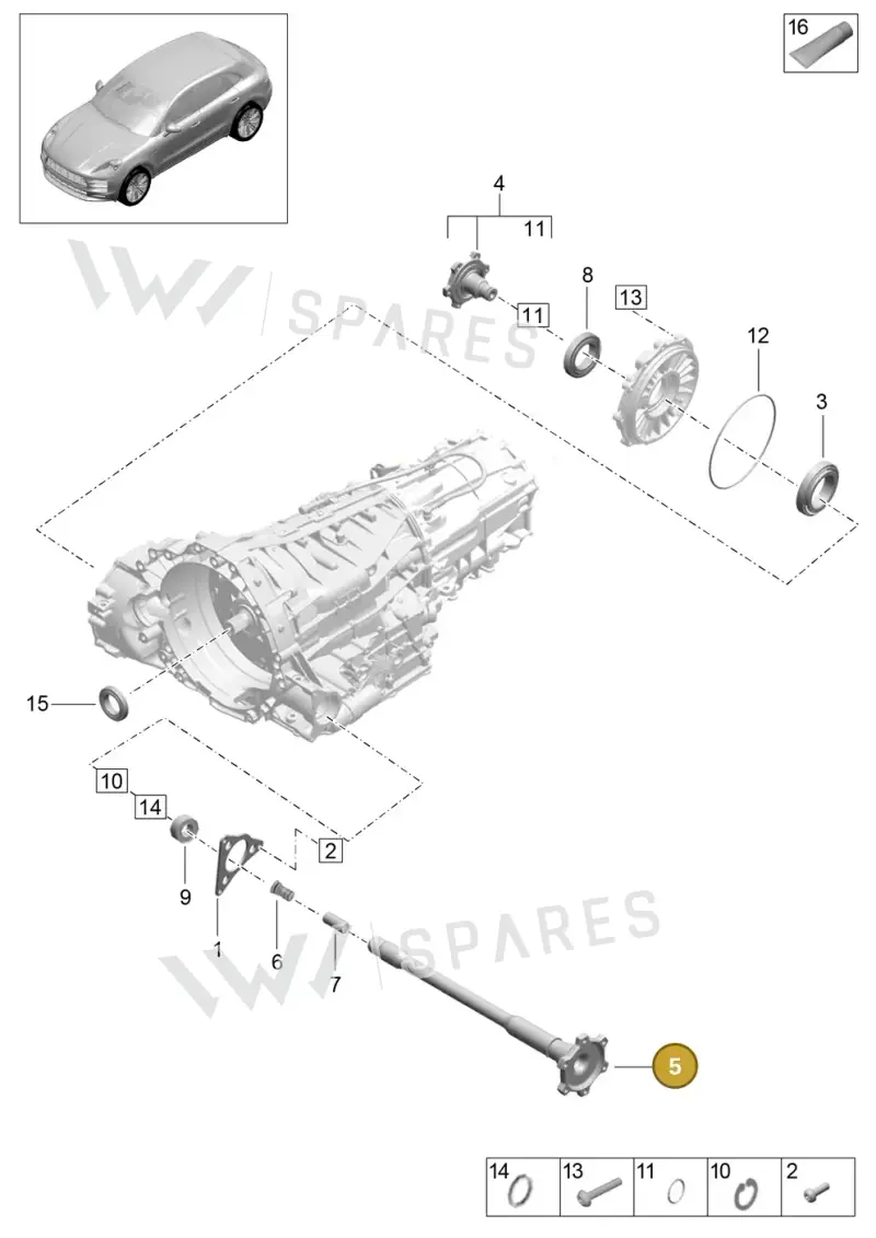 9A740935501 — Porsche Macan (2018-2022) diagram p52000060, position 5
