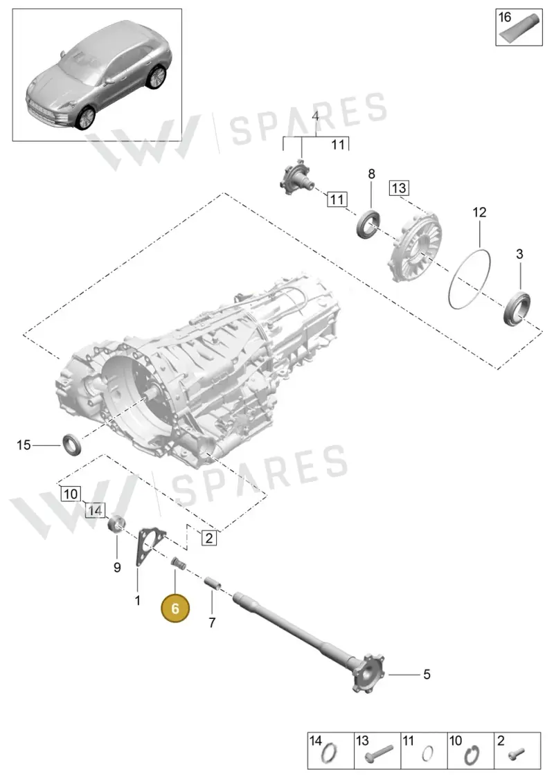 9A740936800 — Porsche Macan R4 TFSI (2018-) diagram p52000060, position 6