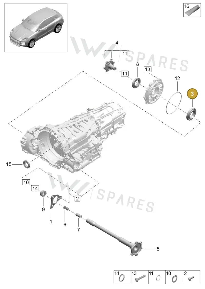 9A740939900 — Porsche Macan R4 TFSI (2018-) diagram p52000060, position 3