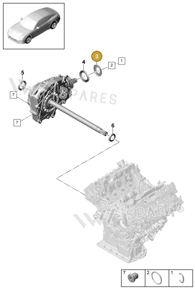 9A740949100 — Porsche Panamera (2016-2020) diagram p49305010, position 3