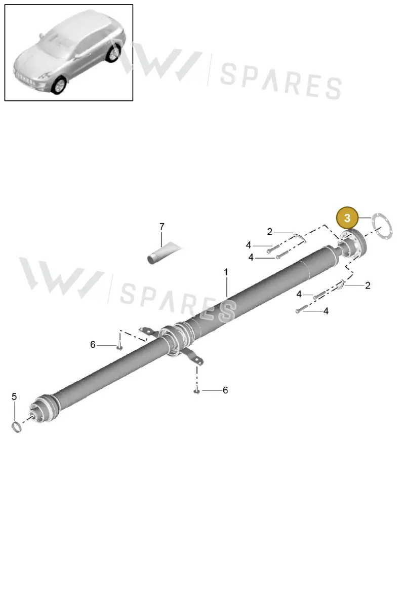 9A752114201 — Porsche Macan GTS (2013-2018) diagram p44305010, position 3