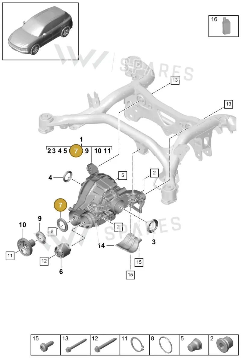 9A7525596 — Porsche Cayenne (2017-2023) diagram p51305020, position 7