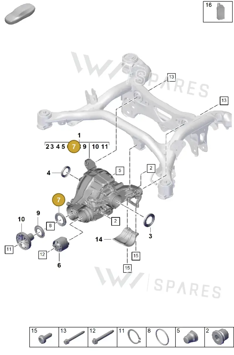 9A7525596 — Porsche Cayenne Coupe (2023-2023) diagram p60305000, position 7
