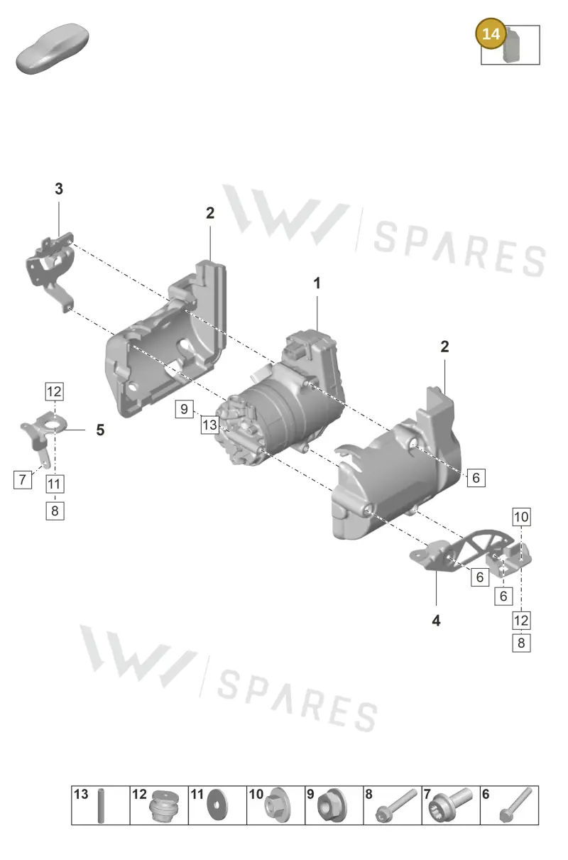 9A757390000 — Porsche Taycan Sport Turismo (2019-2024) diagram p56814200, position 14
