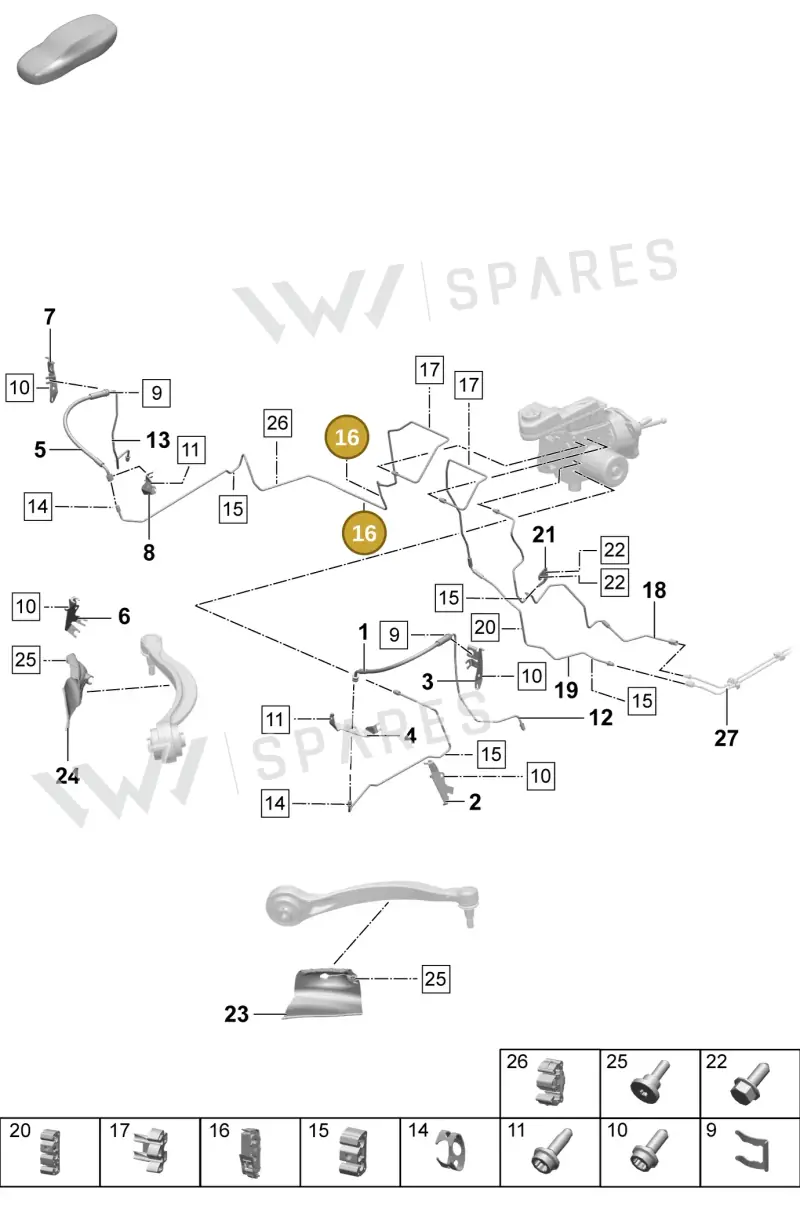 9A761179700 — Porsche Macan (2024-2024) diagram p61604010, position 16