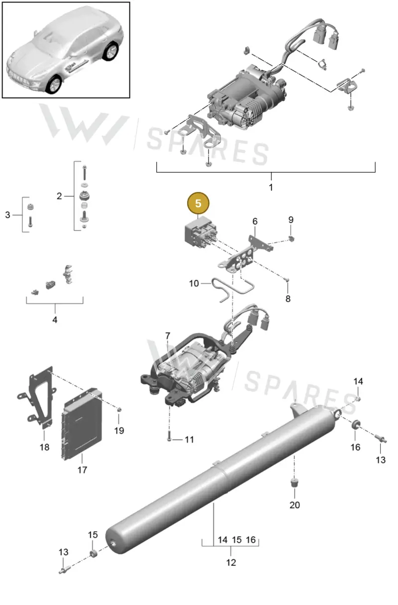 9A7616014 — Porsche Macan (2013-2018) diagram p44606000, position 5