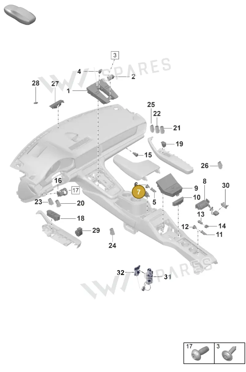 9A764222220 — Porsche Panamera (2020-2023) diagram p58903010, position 7