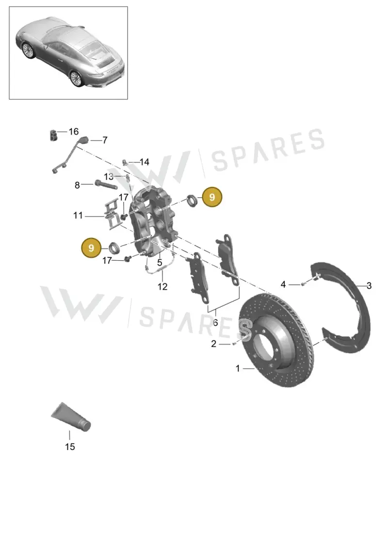 9A769867100 — Porsche 991 II Carrera 4 (2016-2019) diagram p47603000, position 9