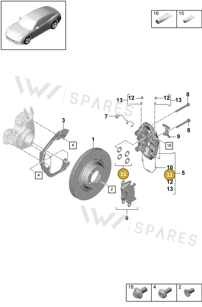 9A769867100 — Porsche Panamera 4 Hybrid (2016-2020) diagram p49603000, position 11
