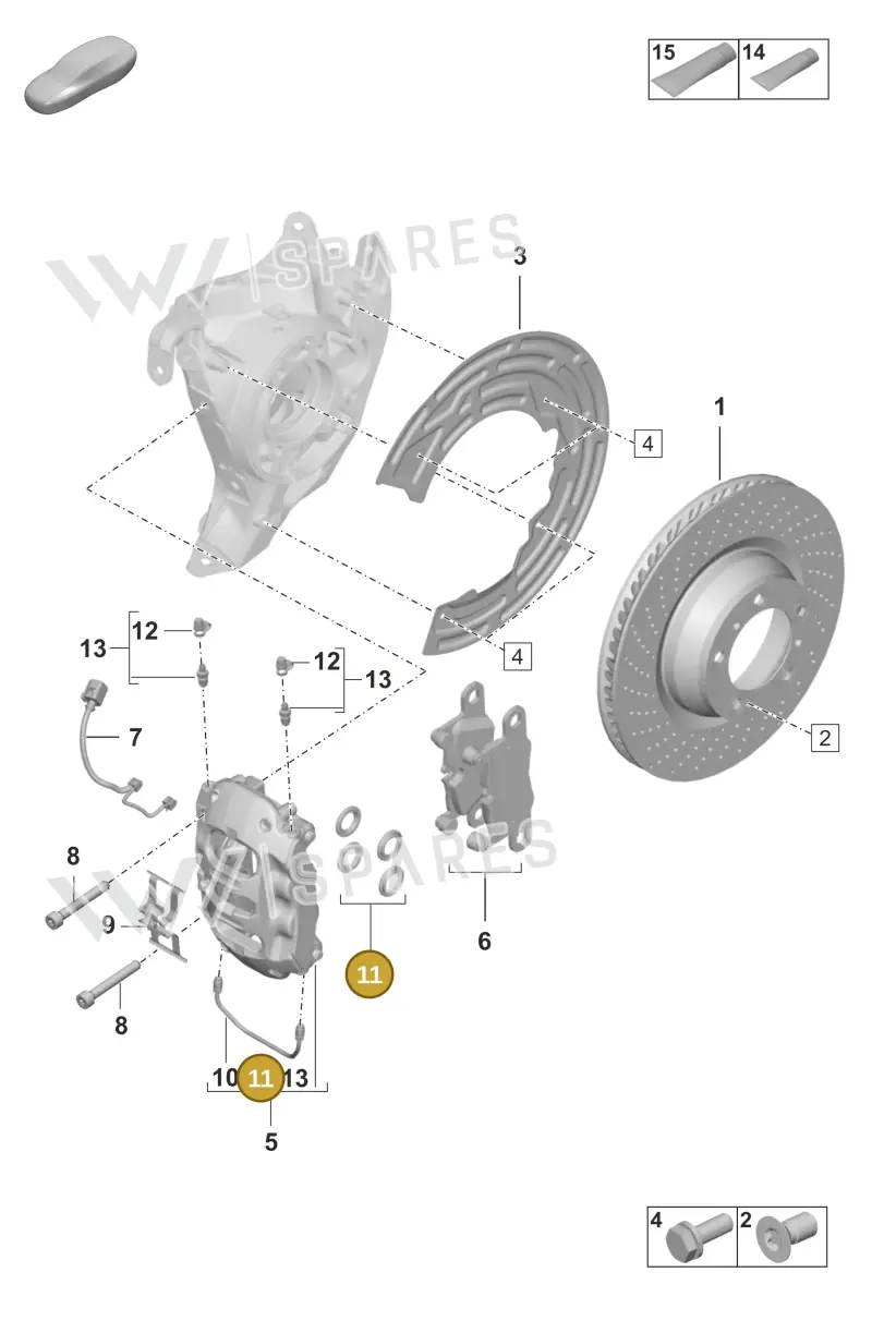 9A769867100 — Porsche 992 Carrera 4 GTS (2018-2024) diagram p53603005, position 11