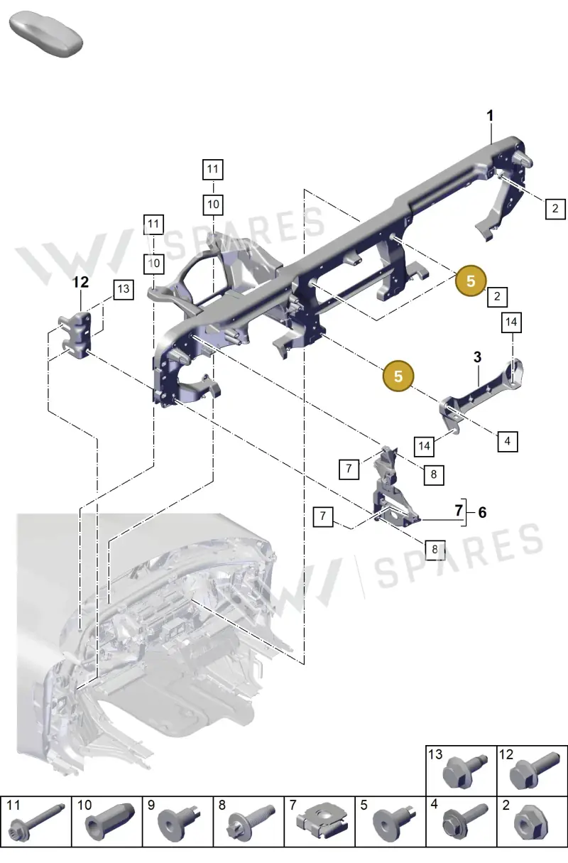 9A772152610 — Porsche Panamera (2023-2025) diagram p62809020, position 5