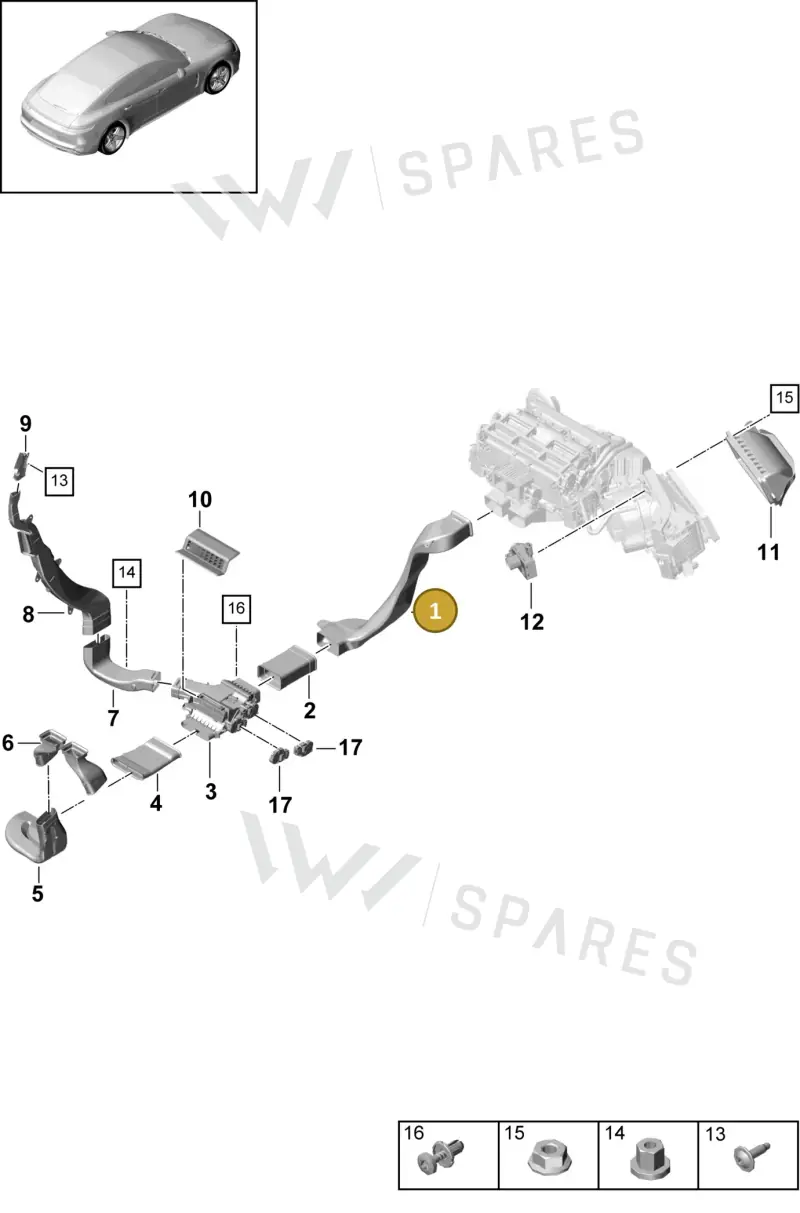9A781526000 — Porsche Panamera (2016-2020) diagram p49813095, position 1