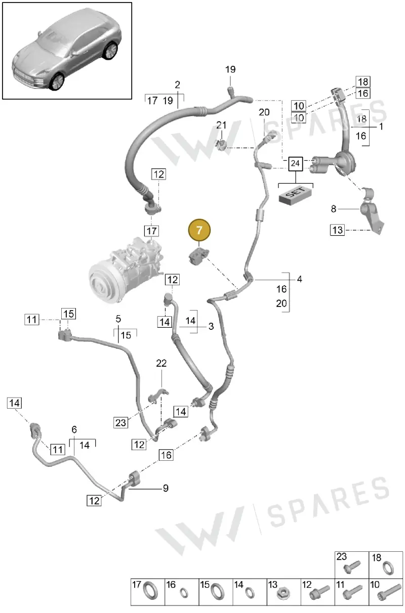 9A781657900 — Porsche Macan (2018-2022) diagram p52814500, position 7