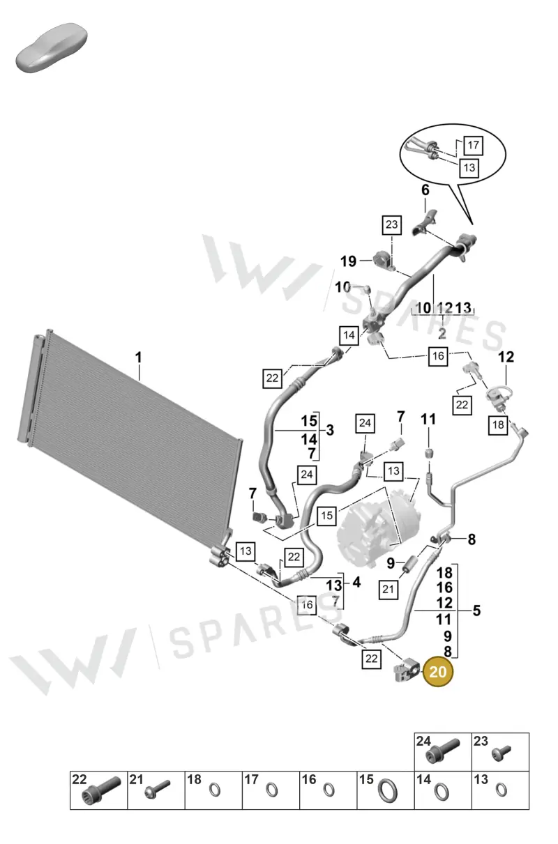 9A781657900 — Porsche Panamera (2020-2023) diagram p58815650, position 20