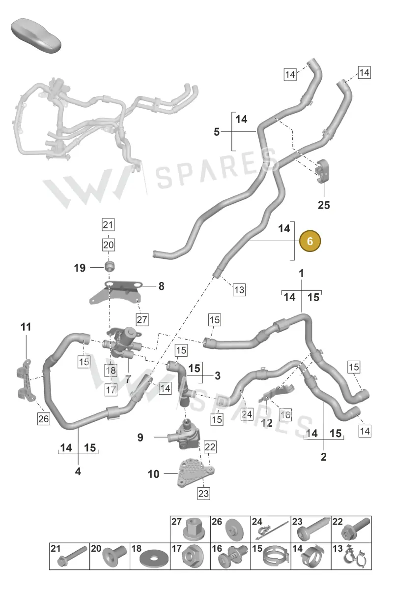 9A781933420 — Porsche Panamera (2023-2025) diagram p58813200, position 6