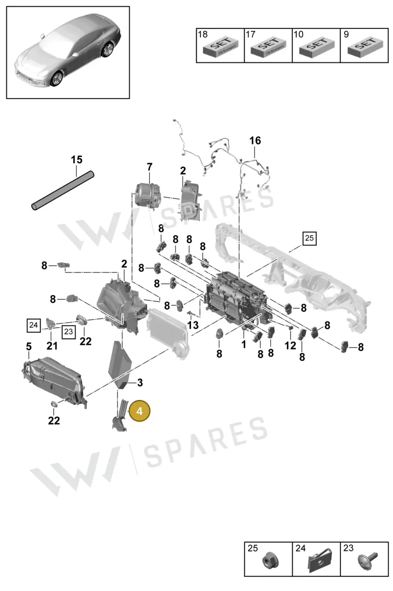 9A781942200 — Porsche Panamera (2016-2020) diagram p49814000, position 4