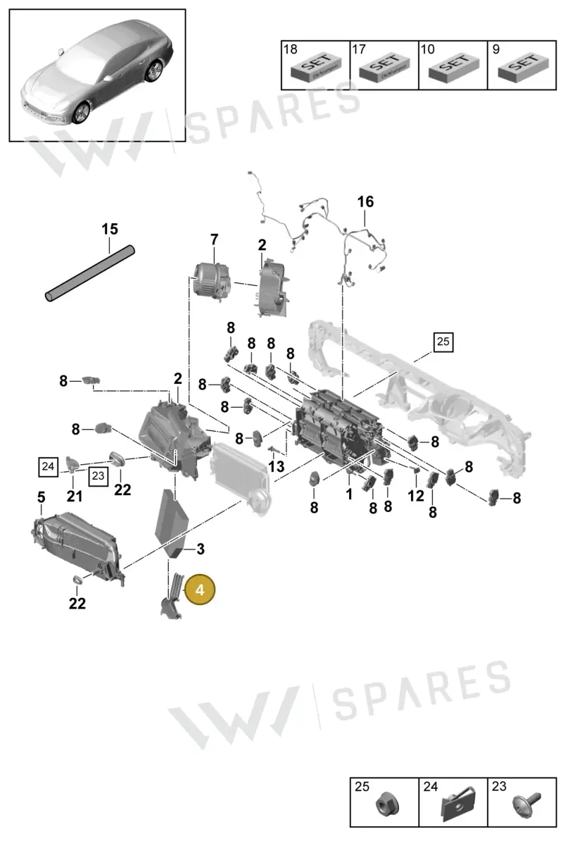 9A781942400 — Porsche Panamera 4 Hybrid (2016-2020) diagram p49814000, position 4
