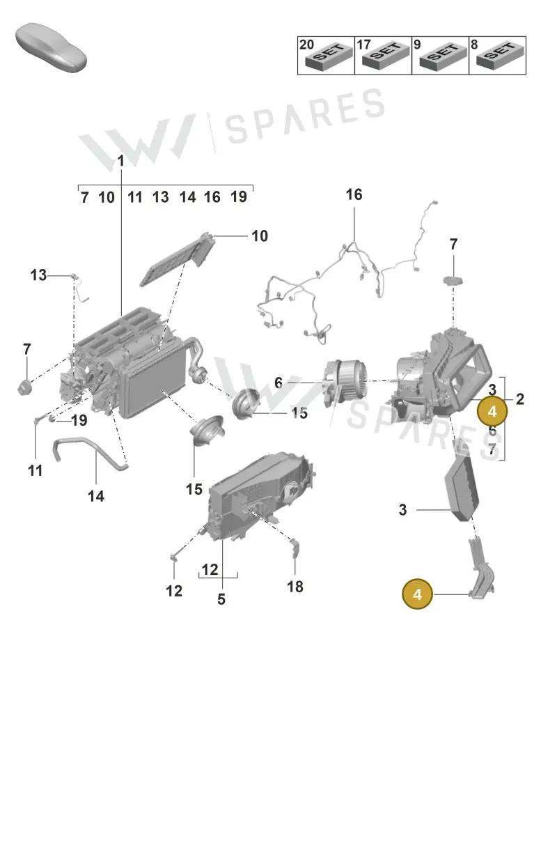 9A781942400 — Porsche Panamera 4 Hybrid (2020-2023) diagram p58814000, position 4