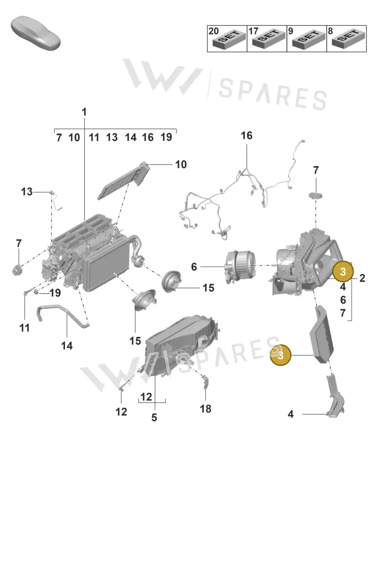 9A7819429 — Porsche Panamera 4 Hybrid (2020-2023) diagram p58814000, position 3
