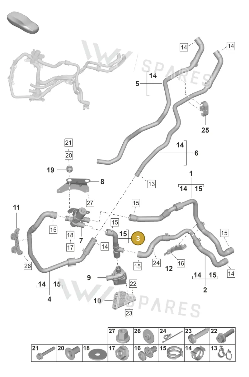 9A781945200 — Porsche Panamera (2020-2023) diagram p58813200, position 3